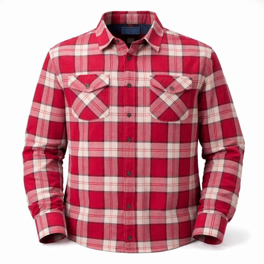 Dixxon Madison Flannel Men's Size 4X 4XL Red White Black Plaid Shirt D-Tech